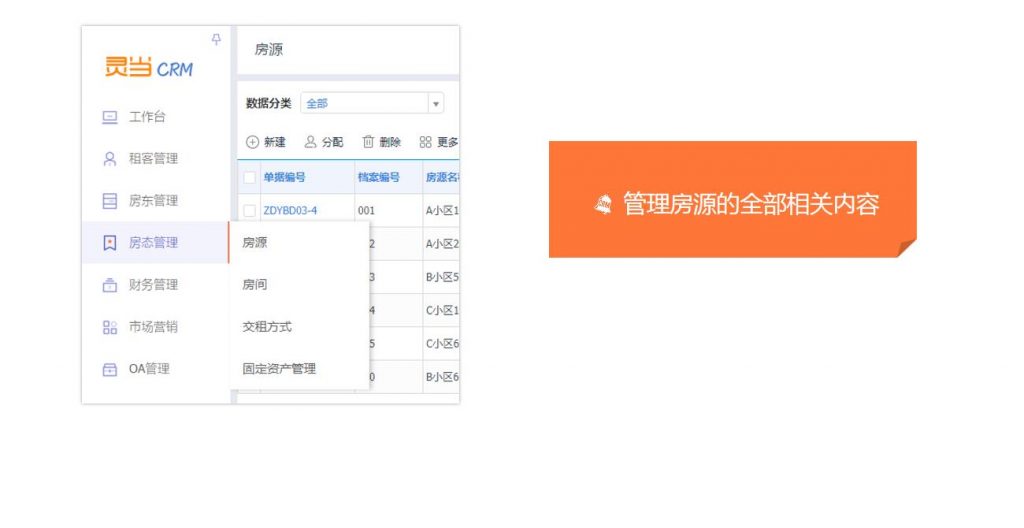 房屋租赁房产出租公司管理软件房源管理