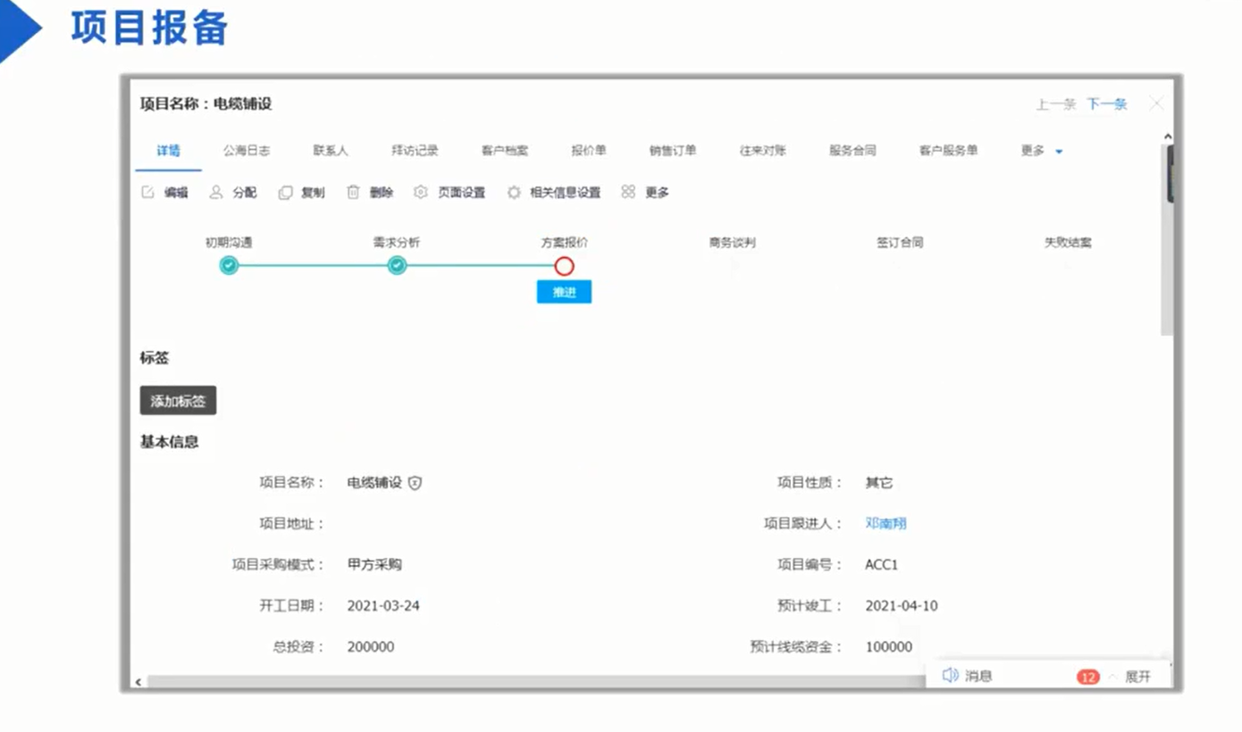 商机报备图示