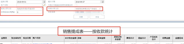 灵当CRM销售提成表按收款统计